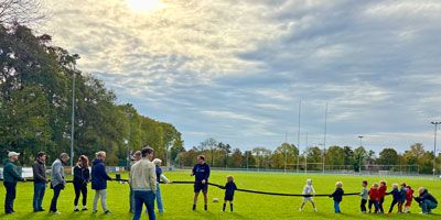 Touwtrekken bij de Rugby Experience